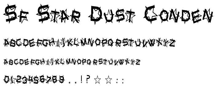 SF Star Dust Condensed font