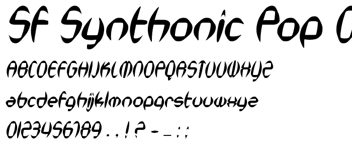 SF Synthonic Pop Oblique font