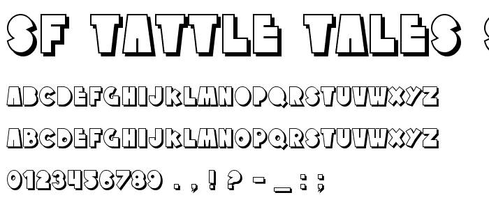 SF Tattle Tales Shadow font