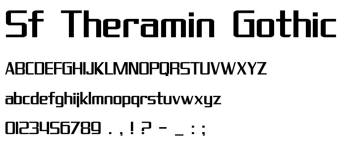 SF Theramin Gothic font