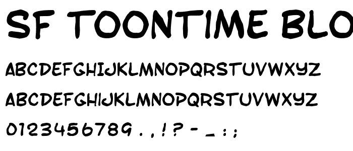 SF Toontime Blotch Bold font