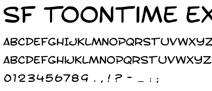 SF Toontime Extended font