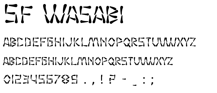 SF Wasabi font