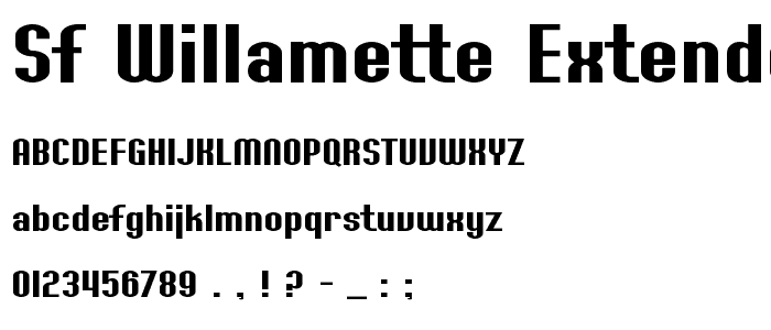 SF Willamette Extended font