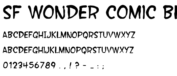 SF Wonder Comic Blotch font