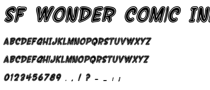 SF Wonder Comic Inline Italic font