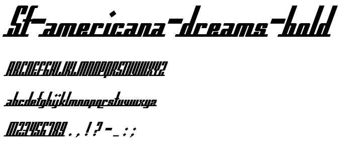 SF Americana Dreams Bold font