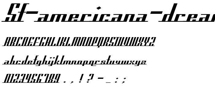 SF Americana Dreams Extended font