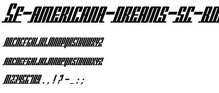 SF Americana Dreams SC Bold font