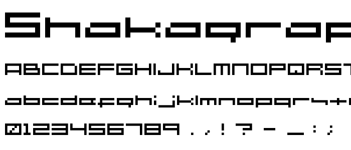 SHAKAGRAPHICS 06 font