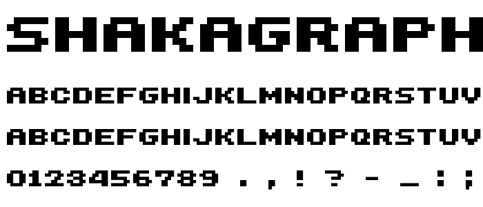 SHAKAGRAPHICS 14 font