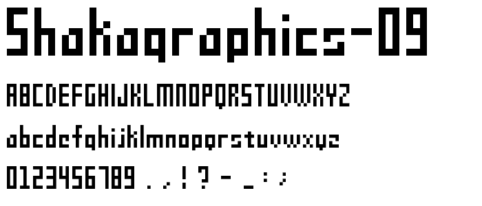 SHAKAGRAPHICS 09 font