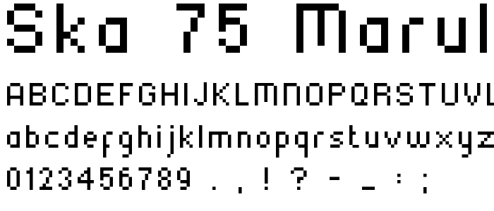 SKA_75_marul_CE_extended font