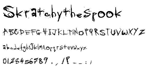 SKRATCHYthespook font