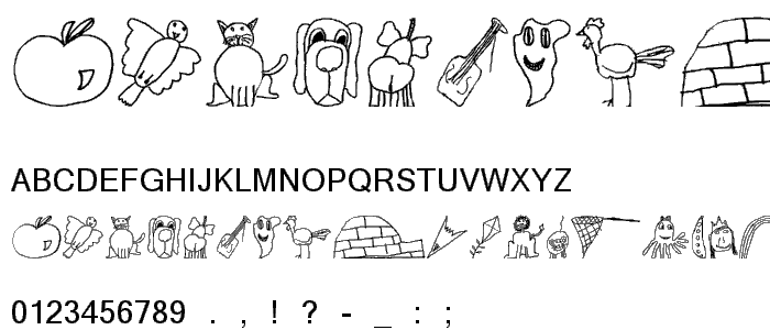 SL Kids Alphabet font