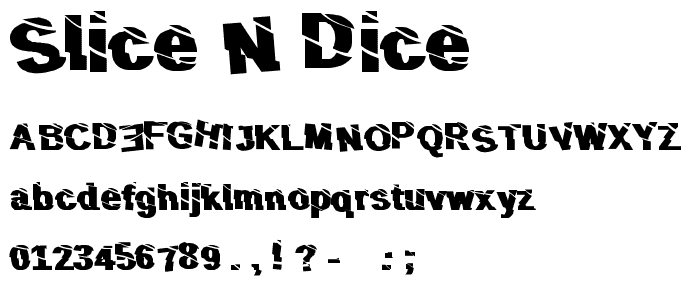 SLiCE n DiCE font