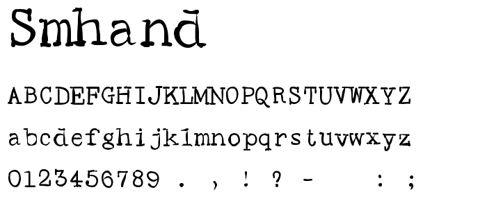 SMHand font