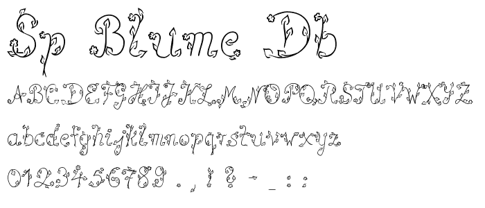 SP Blume DB font