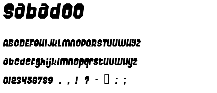 Sabadoo font