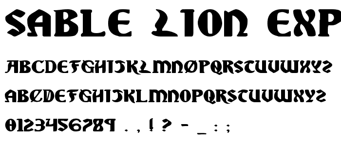 Sable Lion Expanded font