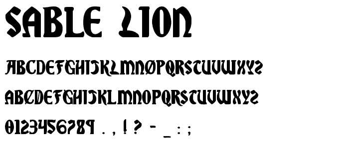 Sable Lion font