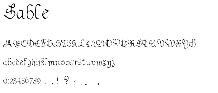 Sable font