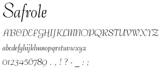 Safrole font