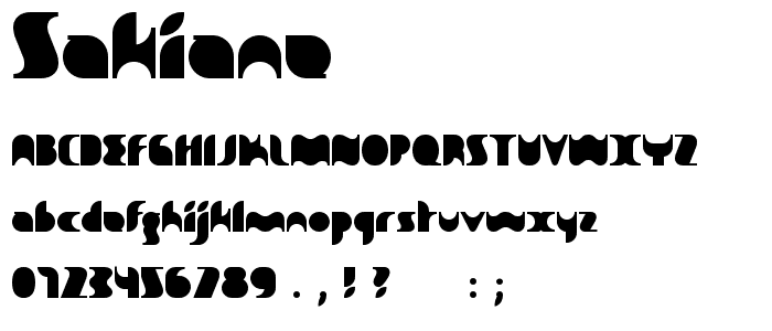 Sakiane font