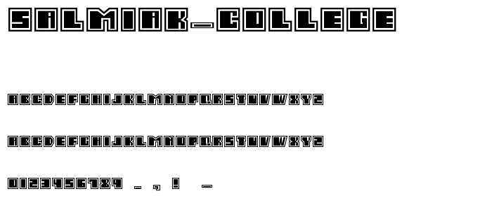 Salmiak College font