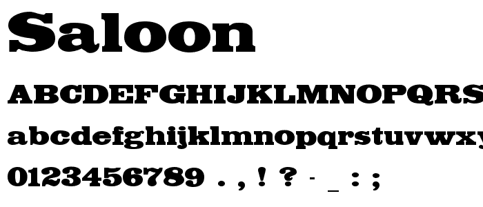 Saloon font