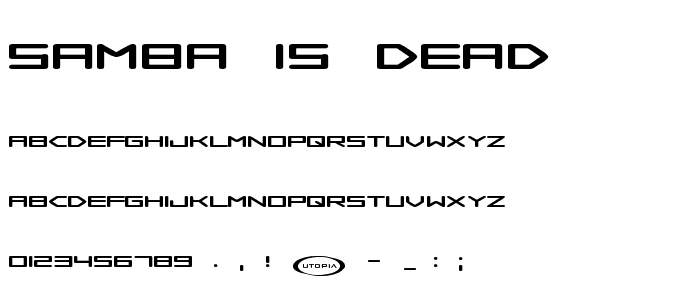 Samba is Dead font