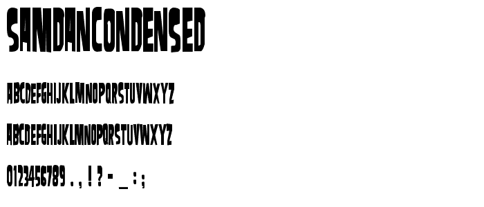 SamdanCondensed font