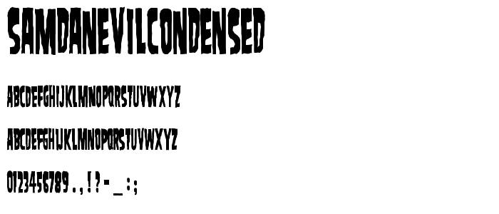 SamdanEvilCondensed font