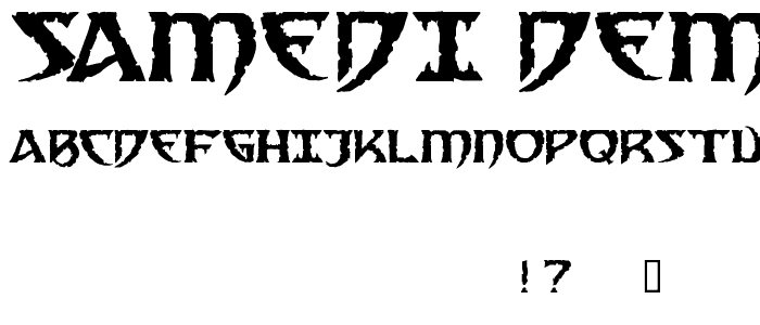 Samedi Demo font