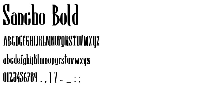 Sancho Bold font