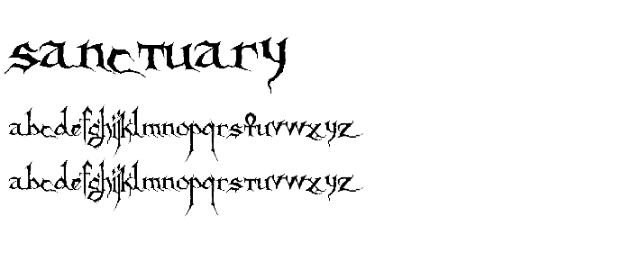 Sanctuary font