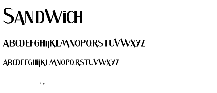 Sandwich font