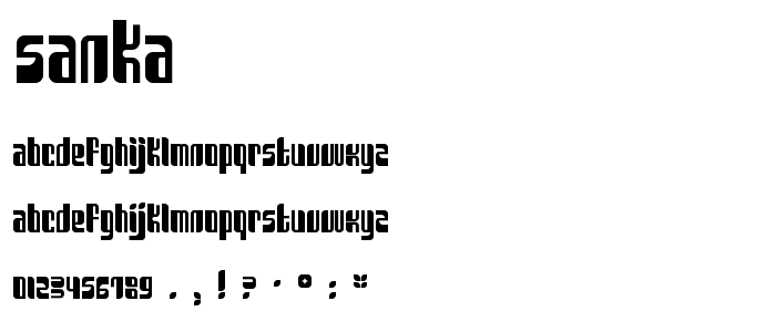 Sanka font