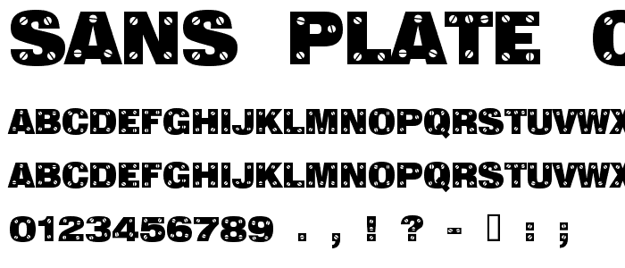 Sans Plate Caps font