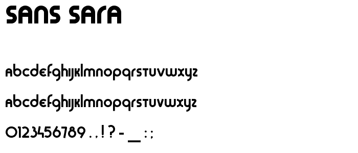 Sans Sara font