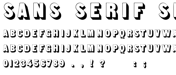 Sans Serif Shaded font