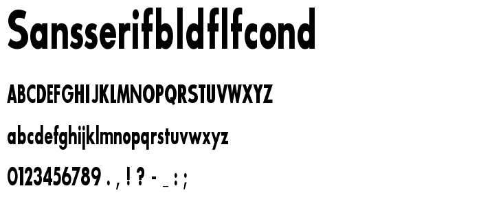 SansSerifBldFLFCond font