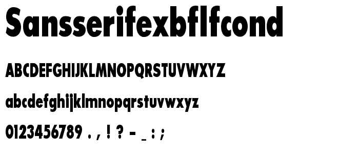 SansSerifExbFLFCond font