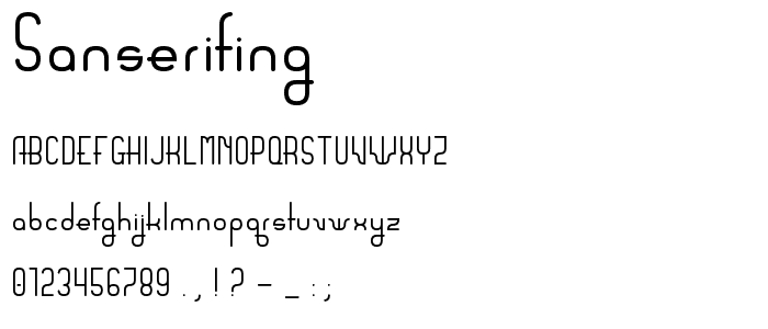 Sanserifing font