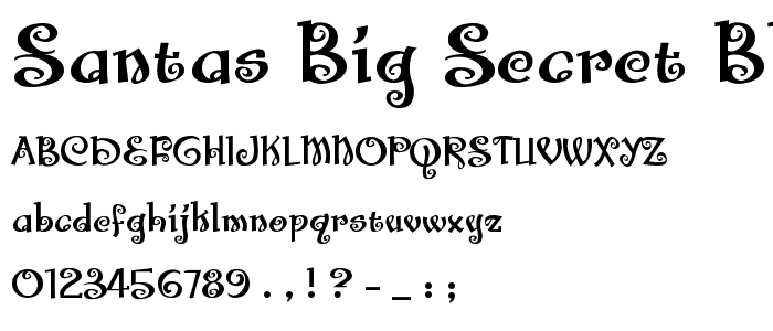 Santas Big Secret BB font