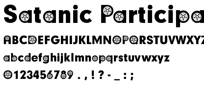 Satanic Participants font