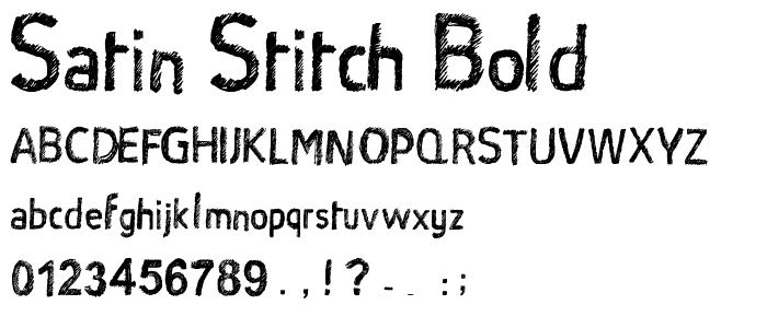 Satin Stitch Bold font