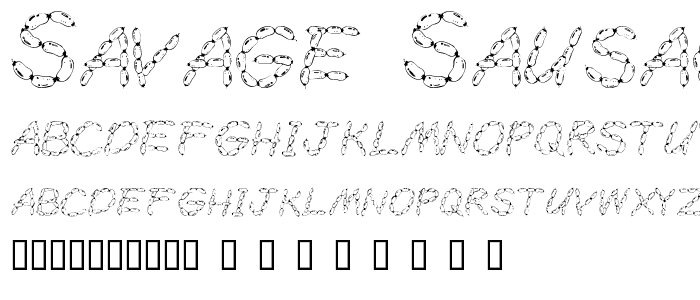 Savage Sausage font