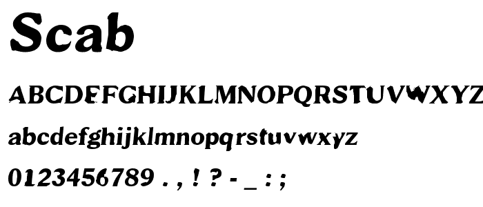 Scab font