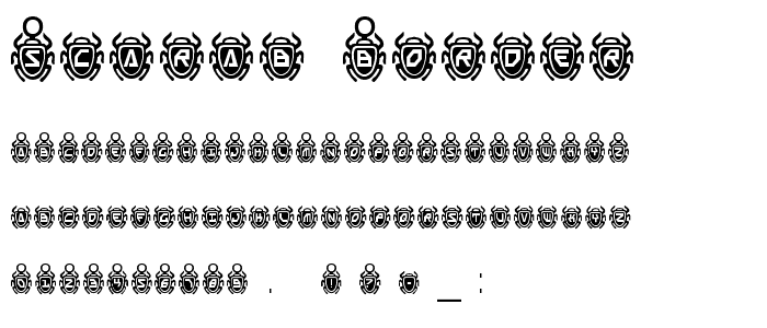 Scarab Border font